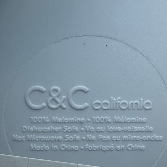 C&C California Sage and White Checkered Plates MacKenzie-Childs Inspired - Picture 3 of 3